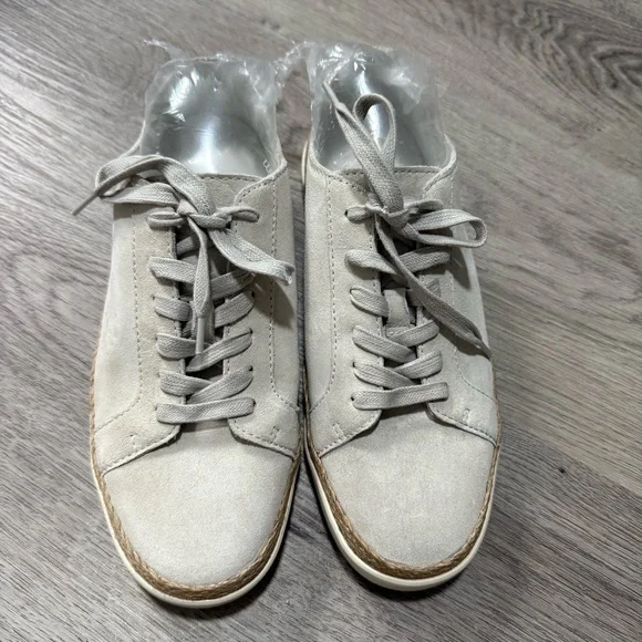 Vince Jadon Suede Espadrille Sneakers Leather Size 35.5 US 5.5 - Picture 2 of 9